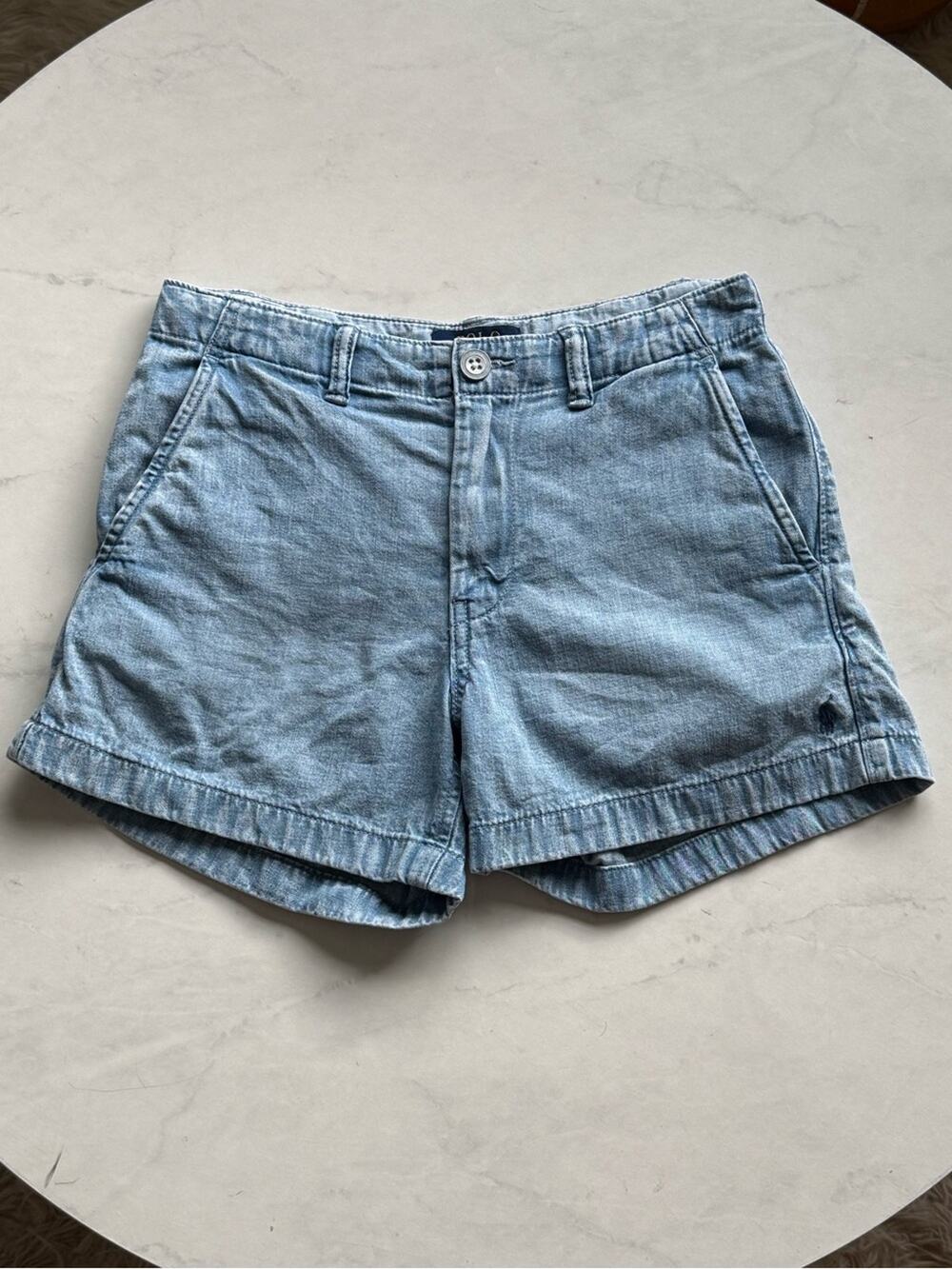 Polo Ralph Lauren Chambray Shorts Kids Size 12 Light Blue